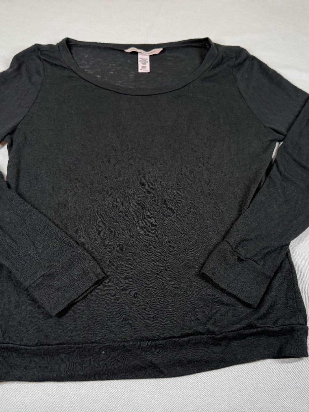 Victoria's Secret Women's Long Sleeve Woven Shirt Size Small - Black